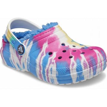 Zuecos Crocs Classic Forro Tie-Dye Graphic Niño Multicolor | Mexico 1344KORI